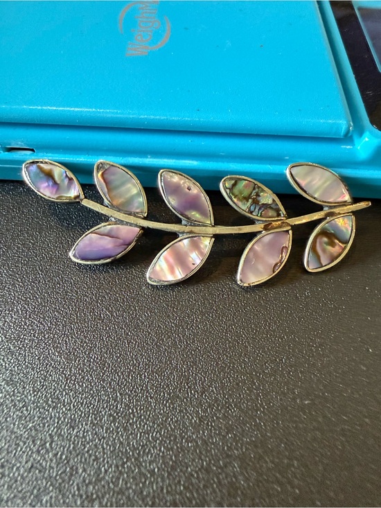 Jewelry - Abalone Shell Inlaid Sterling Silver Brooch